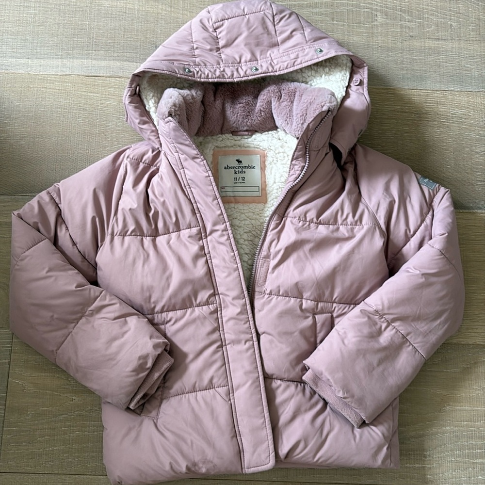 Abercrombie kids Pink Puffer Jacket